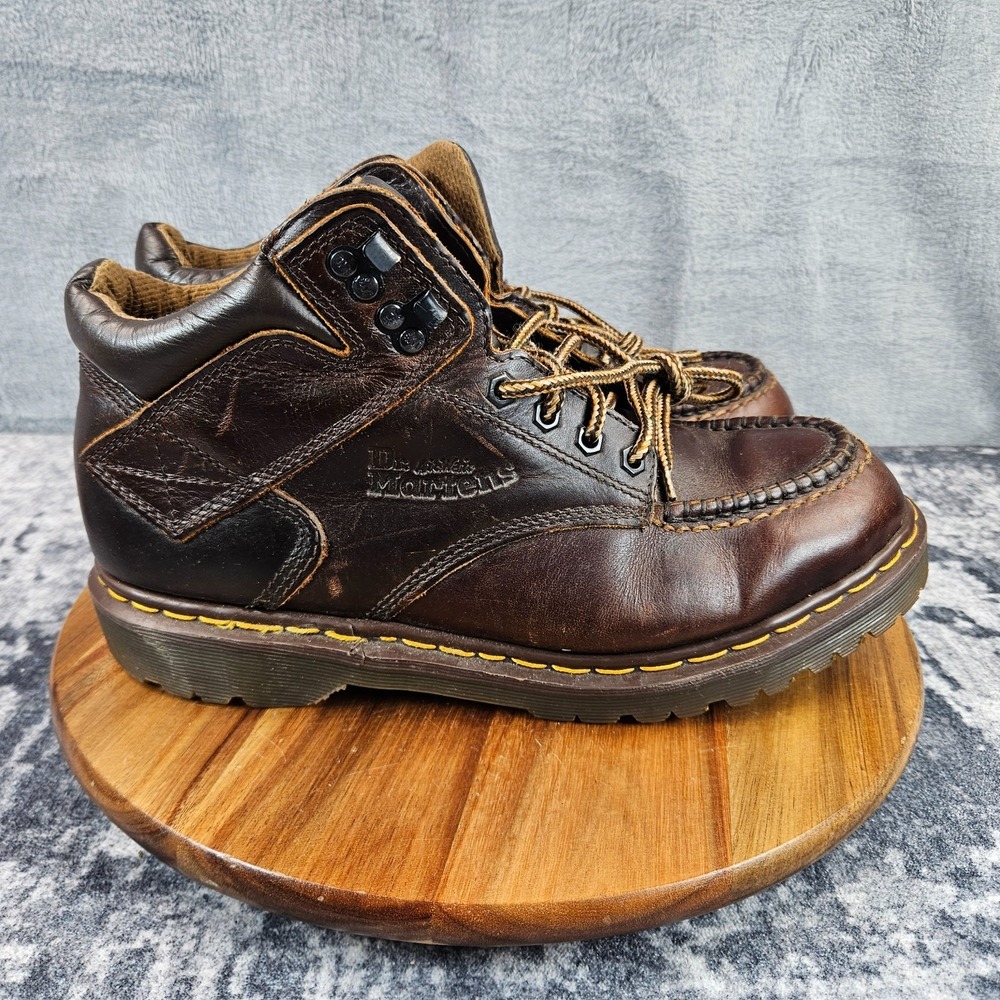 Vintage Dr. Martens 9042 Lace Up Leather Hiking Boots Men 10 Made In England 90s